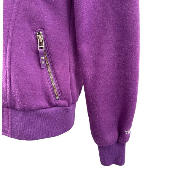 Sims Snowboarding Purple Moto Zip Hoodie Jacket Women’s Small Casual Streetwear - Picture 3 of 11